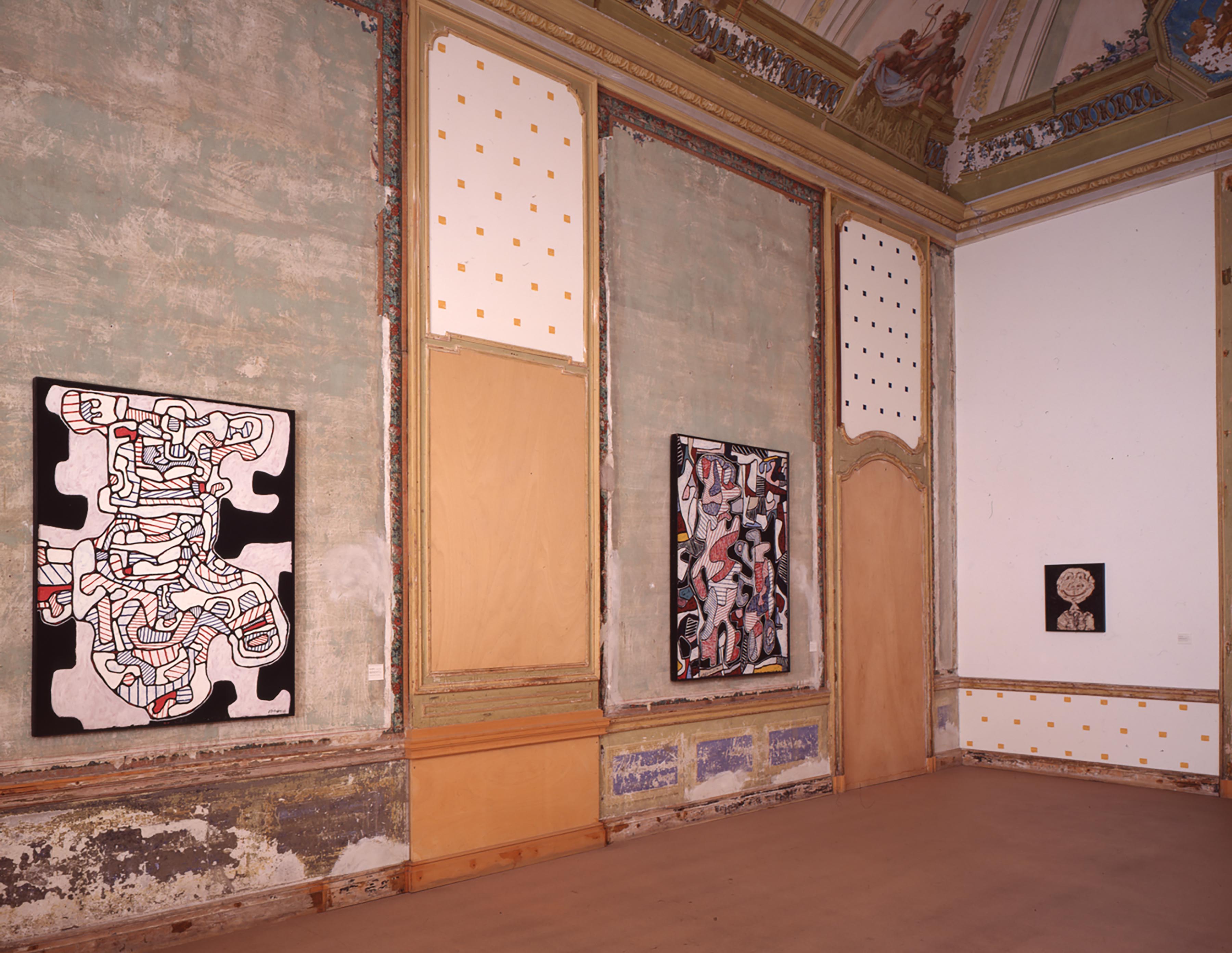 Jean Dubuffet, Amplificazione del rubinetto (Rubinetto III), 1966; Uomo in vespa, 1963; Personaggio ilare (ritratto di Francis Ponge), 1947